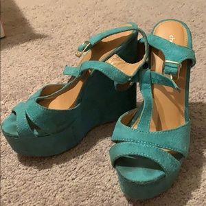Teal wedges